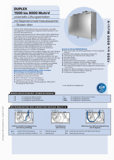 Technischer Katalog DUPLEX 1500–8000 Multi-V