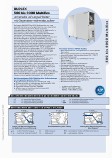 Technischer Katalog DUPLEX 500–9000 MultiEco