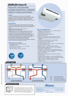 Katalog techniczny DUPLEX Inter-H