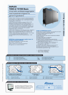 Teknisk katalog DUPLEX 1400–15100 Basic