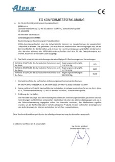 EG Konformitätserklärung – ATREA-Kompaktsteuergerät