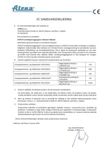 EC Samsvarserklæring – SVF ventilasjonsaggregater