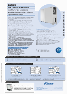 Katalog techniczny DUPLEX 500–9000 MultiEco