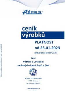Ceník výrobků