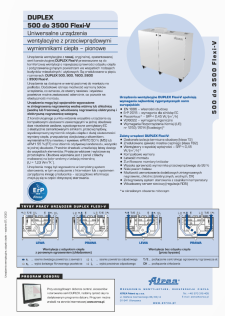 Katalog techniczny DUPLEX 500–3500 Flexi-V