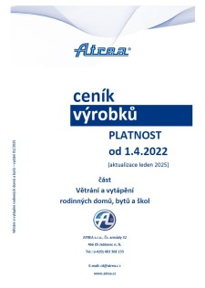 Ceník výrobků
