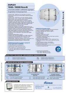 DUPLEX 1500–15000 Roto-N Műszaki katalógus