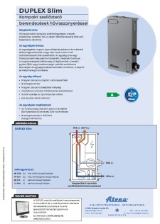 DUPLEX Slim – Műszaki katalógus