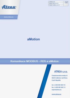 Komunikace MODBUS - RD5 a aMotion