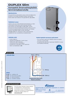 DUPLEX Slim ‑tekninen tietolehti