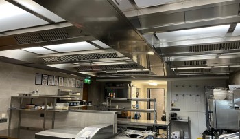 Kitchen ceiling in enclosed kitchen