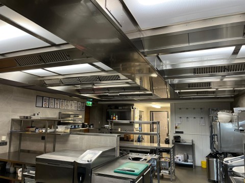 Kitchen ceiling in enclosed kitchen